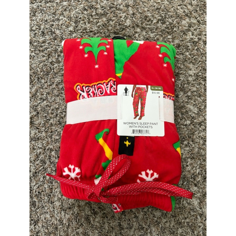 ELF‎ Buddy The Elf Women's Sleep Pants Christmas Holiday Pant XL Womens NWT
